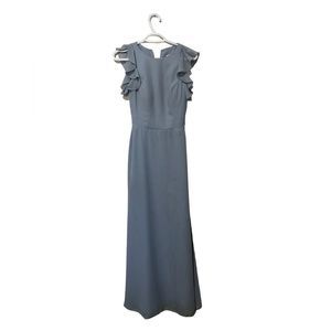 Hayley Paige Long Blue Bridesmaids Dress